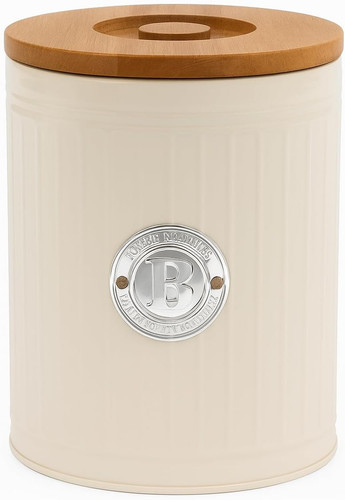 Cream airtight biscuit tin - cream,
