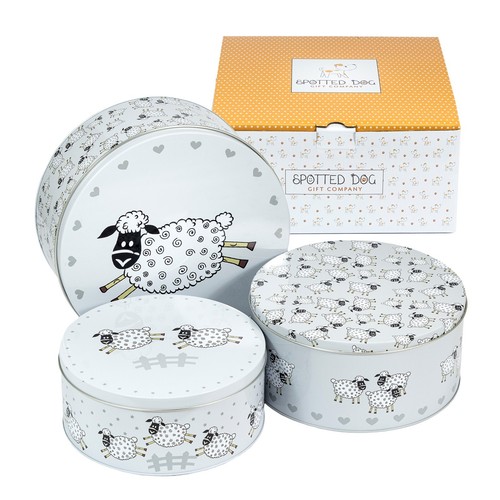 Cake storage tins set 3 - set, of