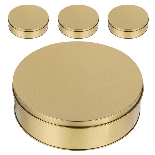 4pcs round cookie tins - round, with