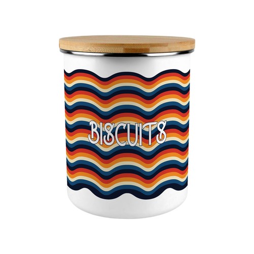 Retro waves biscuit - waves, storage
