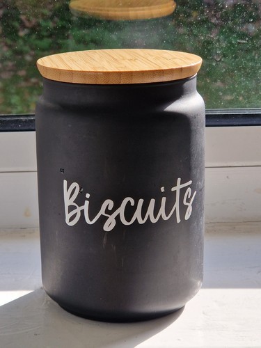 Ikea biscuit barrel with - biscuit,