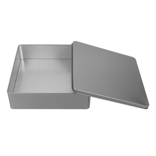 Tin cookie containers square - cookie,