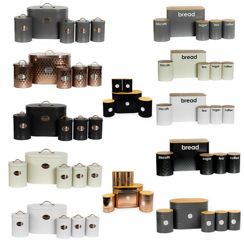5pc kitchen set - bread, bin