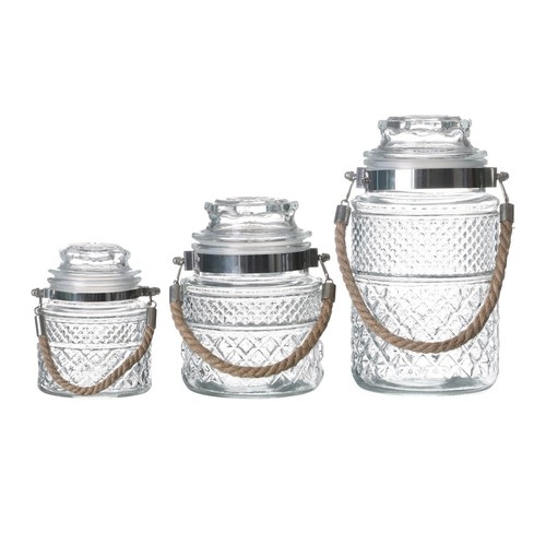 Glass storage jar - storage,