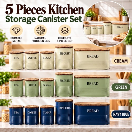 5pcs kitchen canister - set, tea