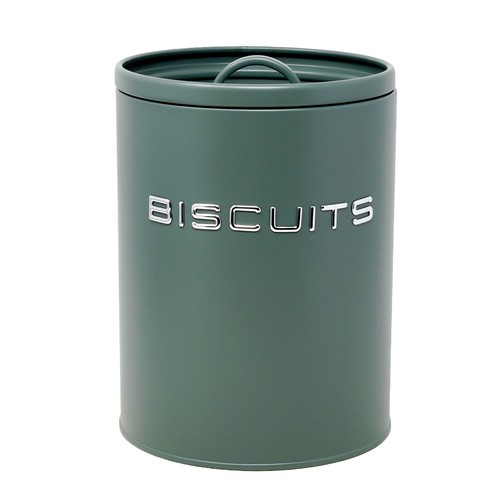 Biscuit tin sage - tin, with